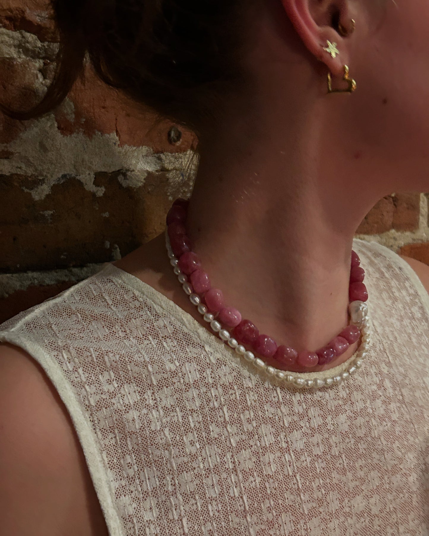 Pink Quartz necklace